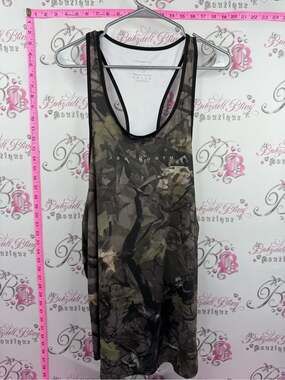 Jed North Olive & Brown Camo Racerback Sports Tank